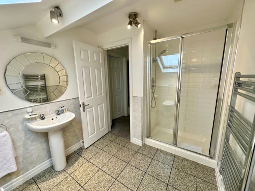 Large shower and bathroom